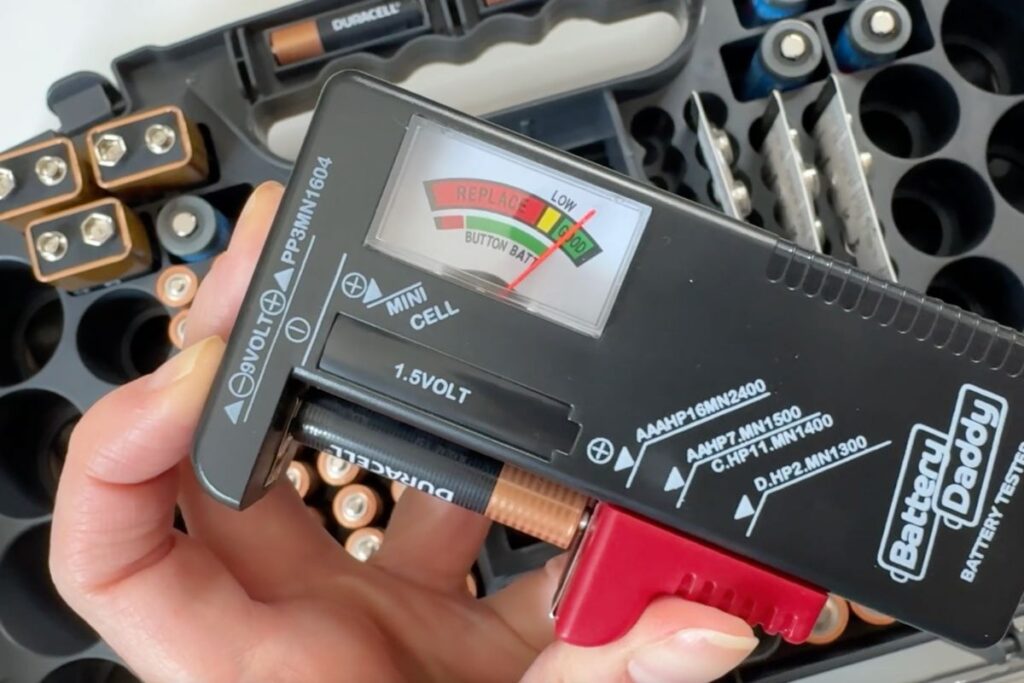 Battery tester from the Battery Daddy case.