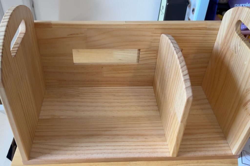 assembled desktop bookshelf